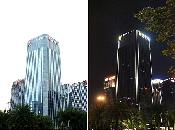 深圳中国旅游集团商务大厦发光字工程案例
