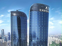 杭州第一高楼杭州世纪中心310米幕墙发光字