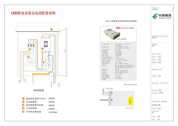 户外楼顶发光字施工图设计12